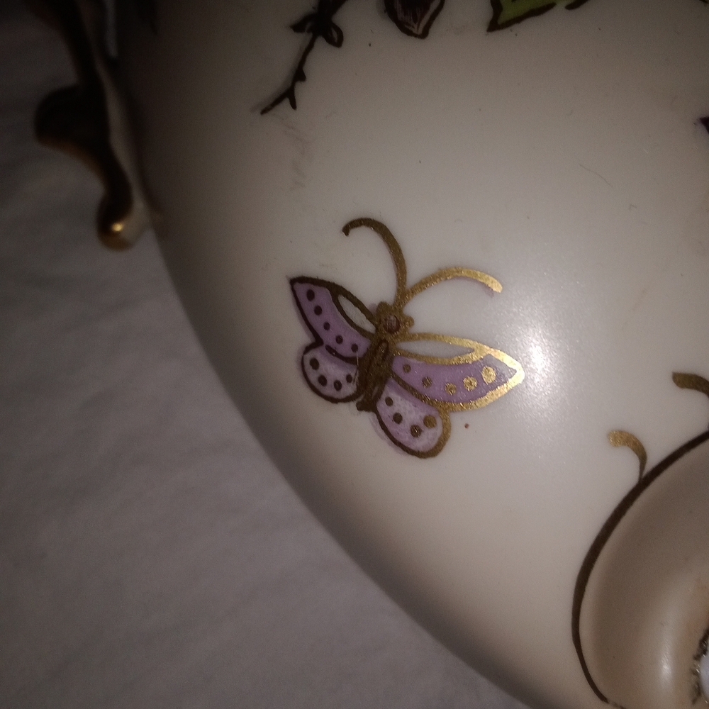 Vintage Floral Butterfly Bird Wall Pocket Ardalt Japan - Picture 4 of 12